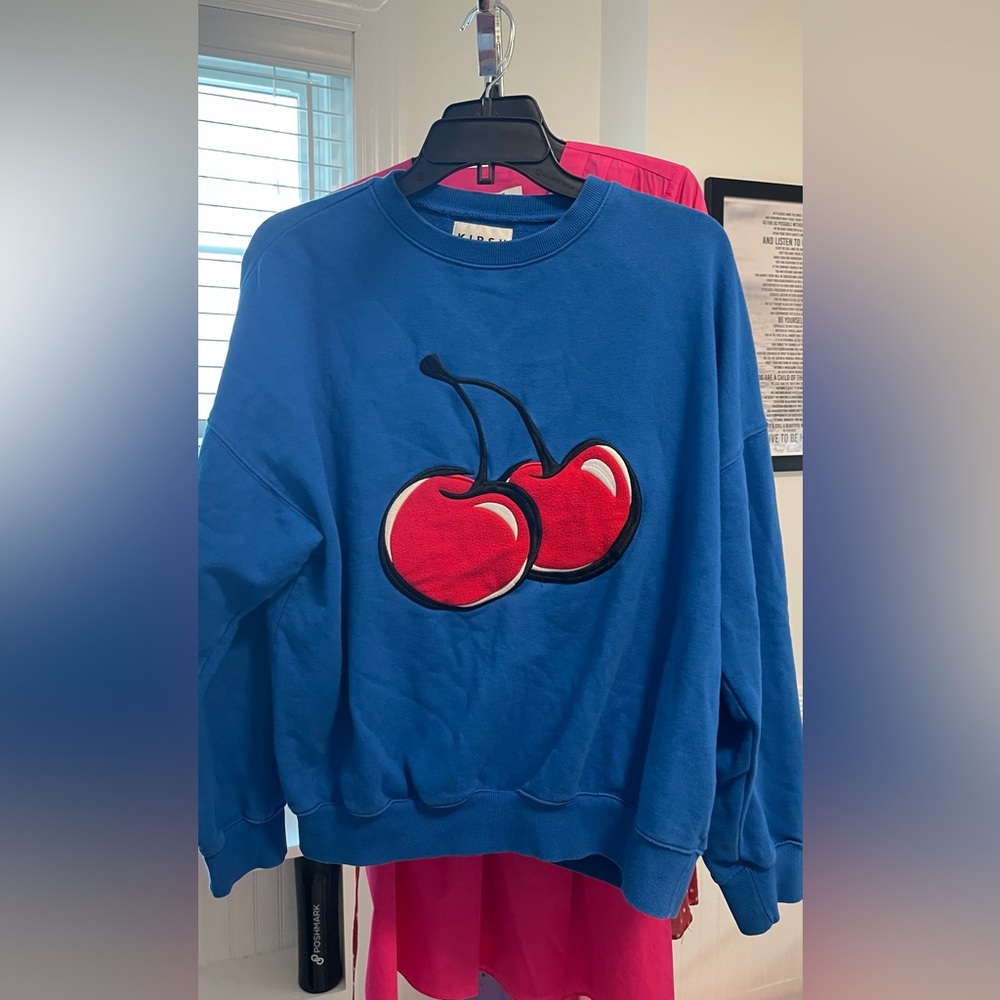 Kirsh Blue Sweatshirt with Cherry Design size 1 - Picture 11 of 11